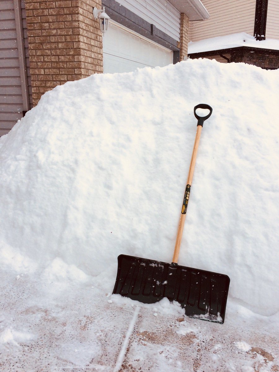 ncmiller01's tweet photo. @CBCEyeopener @CBCCalgary This is part of a pile that goes all the way down the driveway. Both sides! Love those mitts. https://t.co/O22pltZrDK