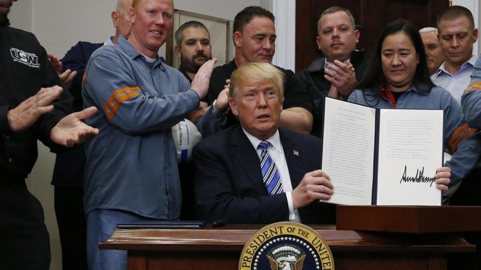 htTweets's tweet photo. Donald Trump sets steel and aluminium tariffs but exempts Canada, Mexico
https://t.co/2wunkWXjR7 https://t.co/SrzLfG6LmC