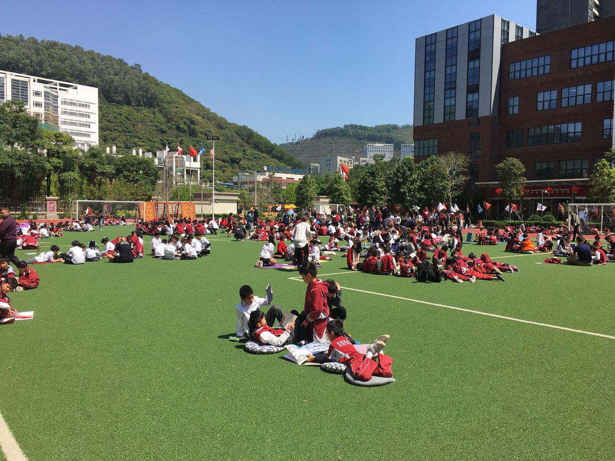 estaffordPYP's tweet photo. Grade 1 - Grade 12 is next for the Read A Thon at @ISNS_School! #GoISNS #pyp https://t.co/zDiM13EjRl