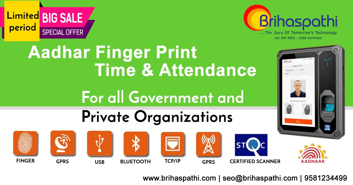 radhamanchu28's tweet photo. #Limitted #Offer
Brihaspathi #Announced #Big sale Special Offer On #Aadhar #Finger #Print #Time & #Attendance for all government and private organization
Hurry Up!!!!
Don't Miss It
For any queries: 9581234499 https://t.co/vfGoIQOGpR