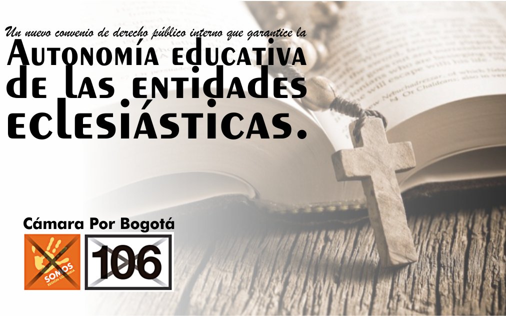 #AutonomíaEducativa

Propondremos un nuevo convenio de derecho público interno que garantice la autonomía educativa en entidades eclesiásticas.

#JafethPazRenteria #CamaraPorBogota #PartidoSOMOS #VOTE106 #VivianePresidente #LaOlaDeLaFe