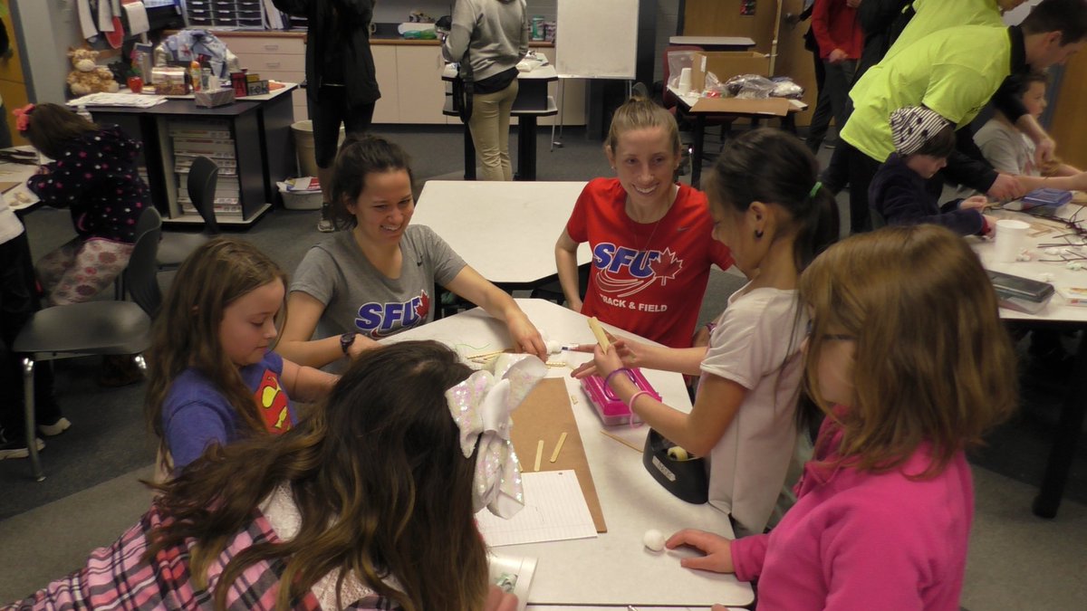 SFUTrack's tweet photo. It was a great day in Pittsburg, Kansas preparing for @NCAADII competition tomorrow &amp; #makingadifference sharing stories, inspiring youth &amp; channeling creativity in @PittsburgUSD with Gr. 4 students at George E. Nettels Elementary! #communityengagement https://t.co/005cWppbtN