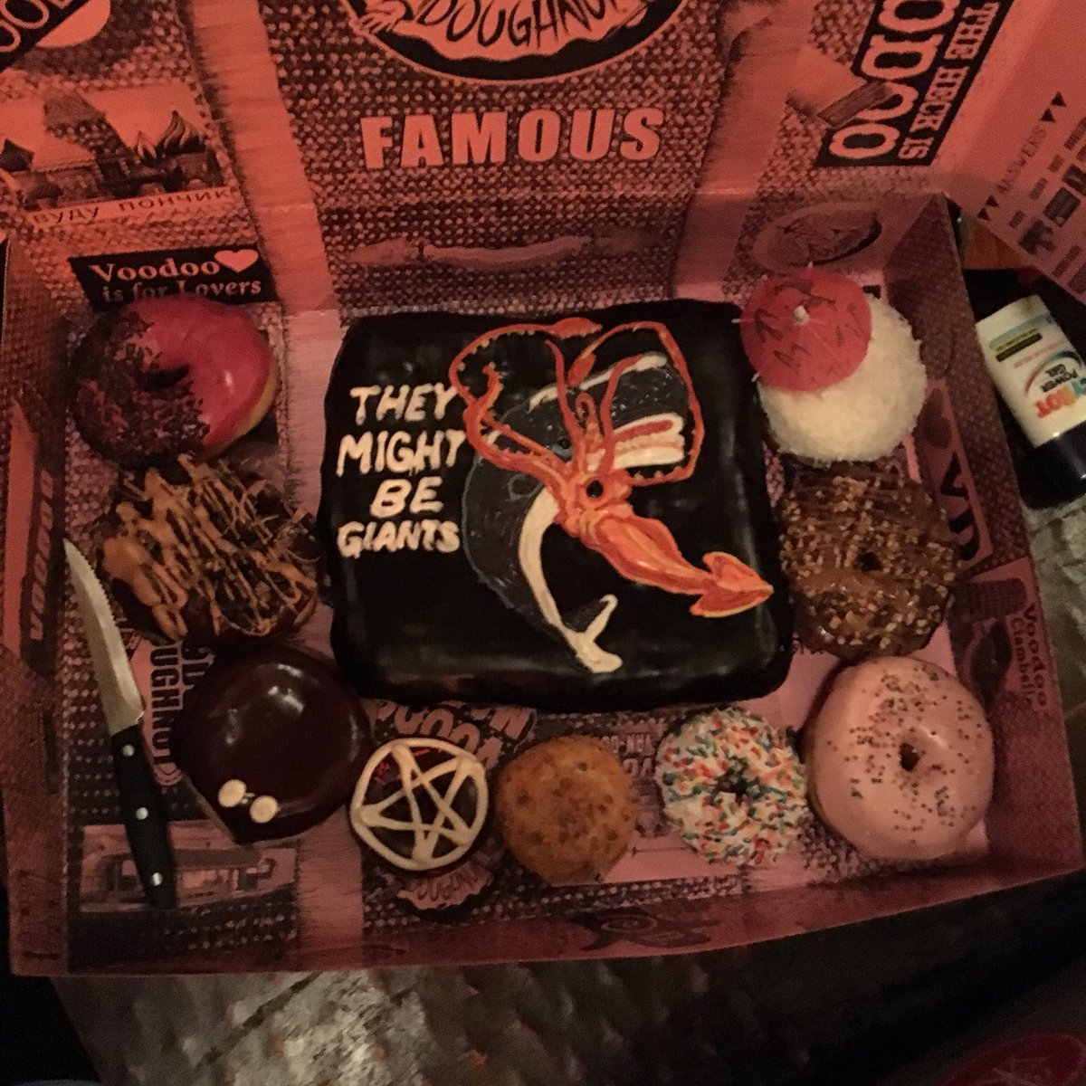 tmbg's tweet photo. Thank you Voodoo Doughnuts Portland OR! https://t.co/AURlQYOqTx