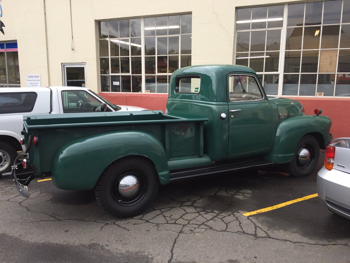 An original 1950 Chevrolet 3600 pickup @ClackamasAP #chevrolet #chevy #oregoncity #chevytruck #chevytrucks #chevypickup #vintagepickup #oldtruck #classicpickup #oldpickup #1950chevy #classictruck