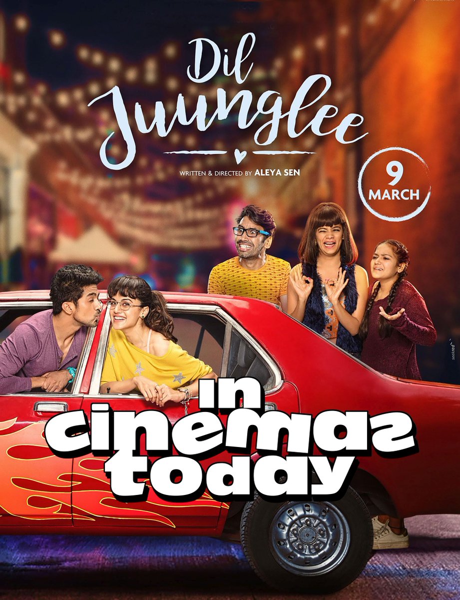 ChromePictures (@chromepictures) on Twitter photo And here comes the Juunglees!!! #DilJuunglee in theatres today. <a href="/poojafilms/">Pooja Entertainment</a> <a href="/jackkybhagnani/">Jackky Bhagnani</a> <a href="/Sen_Aleya/">@AleyaSen</a> <a href="/taapsee/">taapsee pannu</a> <a href="/Saqibsaleem/">Saqib Saleem</a> <a href="/SBarmola/">Santosh Barmola</a> <a href="/abhilashthapli/">Abhilash Thapliyal</a> <a href="/Nnidhisin/">Nidhi Singh</a> <a href="/honeybhagnani/">Deepshikha DDeshmukh</a> <a href="/jhallikahiki/">Srishti Shrivastava</a> <a href="/dayn10/">dane ross</a> <a href="/SalmanYKhan/">Salman Yusuff Khan</a> Book your tickets now: in.bookmyshow.com And here comes the Juunglees!!! #DilJuunglee in theatres today. <a href="/poojafilms/">Pooja Entertainment</a> <a href="/jackkybhagnani/">Jackky Bhagnani</a> <a href="/Sen_Aleya/">@AleyaSen</a> <a href="/taapsee/">taapsee pannu</a> <a href="/Saqibsaleem/">Saqib Saleem</a> <a href="/SBarmola/">Santosh Barmola</a> <a href="/abhilashthapli/">Abhilash Thapliyal</a> <a href="/Nnidhisin/">Nidhi Singh</a> <a href="/honeybhagnani/">Deepshikha DDeshmukh</a> <a href="/jhallikahiki/">Srishti Shrivastava</a> <a href="/dayn10/">dane ross</a> <a href="/SalmanYKhan/">Salman Yusuff Khan</a> Book your tickets now: in.bookmyshow.com