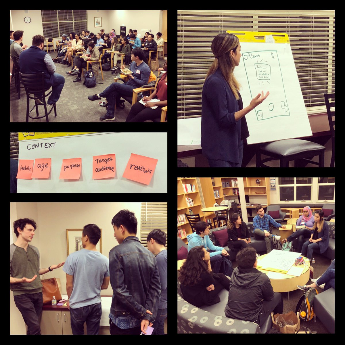 stanfordcolleen's tweet photo. Young alums in PM &amp; PMM roles share about their roles &amp; lead frosh/soph through a PM simulation at tonight’s Expert in Residence event @StanfordBEAM! https://t.co/CZOr4Gd9cq
