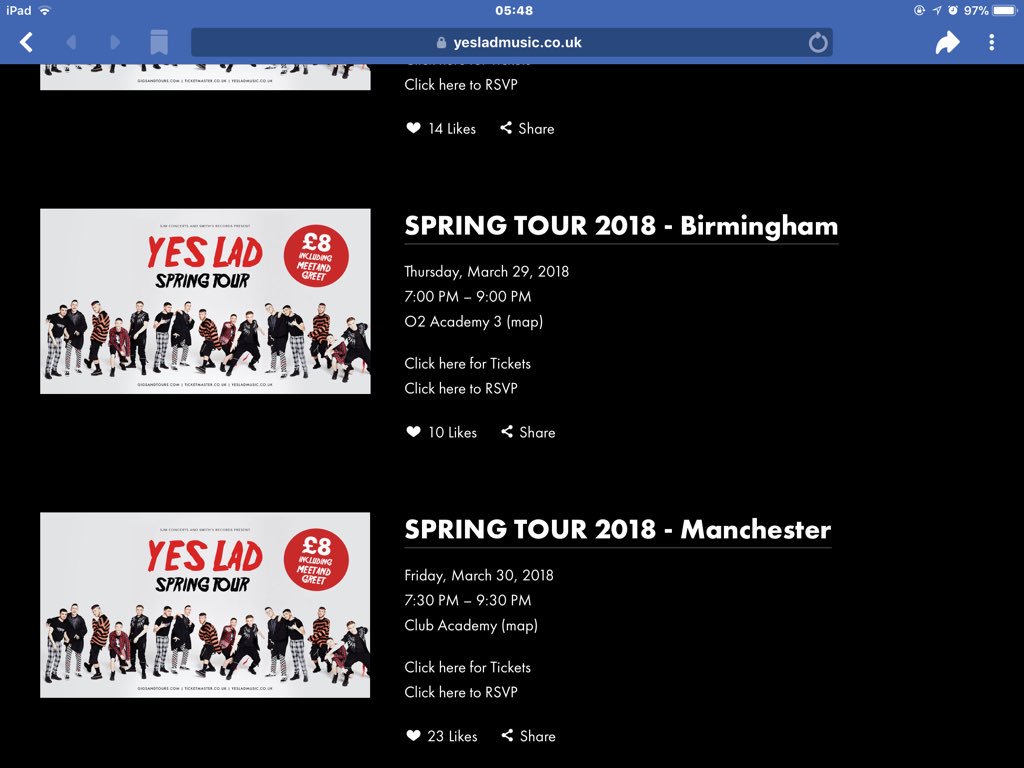 angiegold8's tweet photo. #YesLadSpringTour dates and venues,all the best lads!! @YESLADBAND @FirkinFlood @ClareCraig https://t.co/83Gy2pWCHB