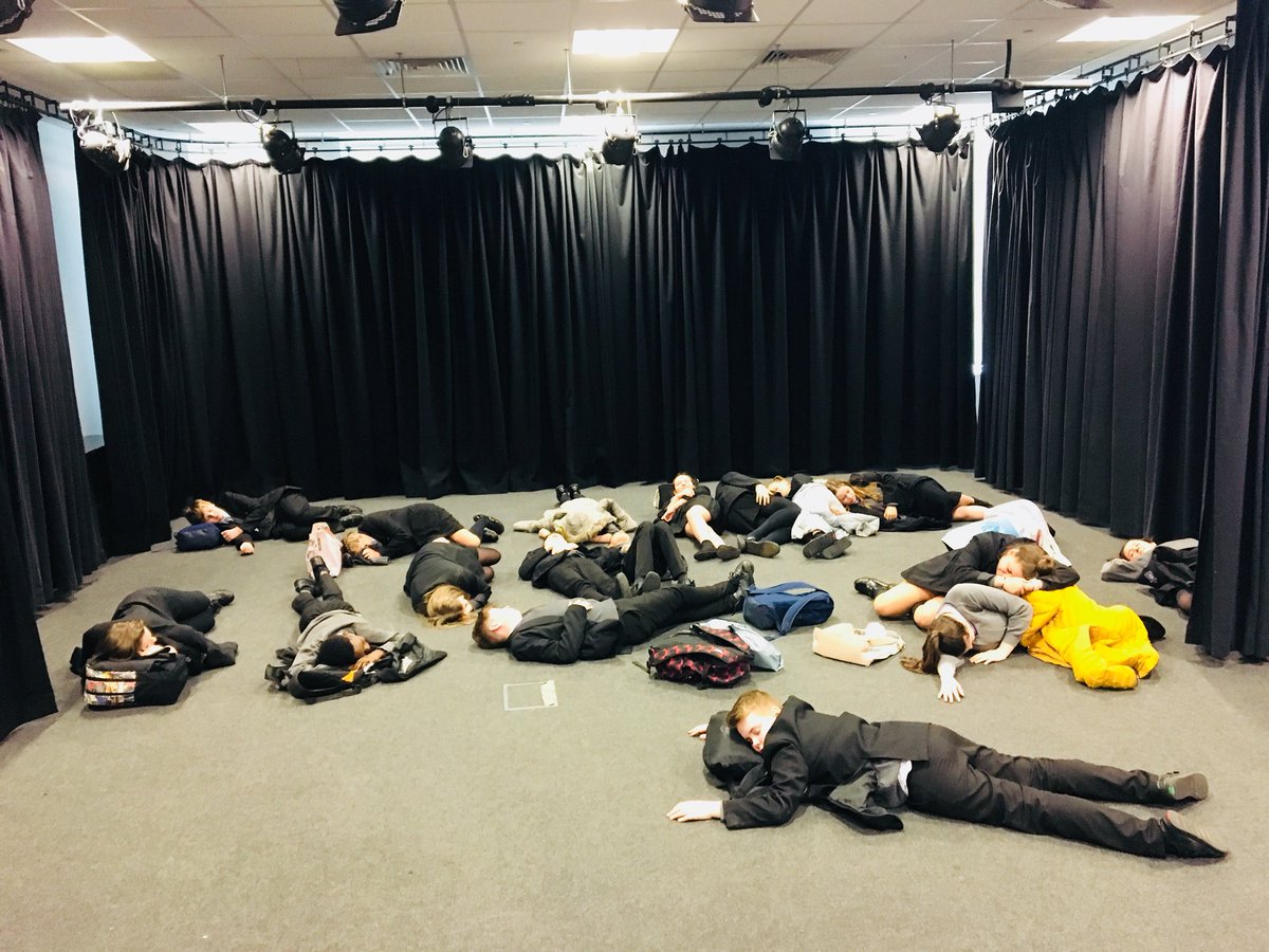 NewmanRC_Drama's tweet photo. “Miss, we’re soooo tired! Can we nap in your room at break time please?!” #LSOH2018 #tiredcast #nobusinesslikeshowbusiness 😊🎭😴 https://t.co/TH6zNAQwy1