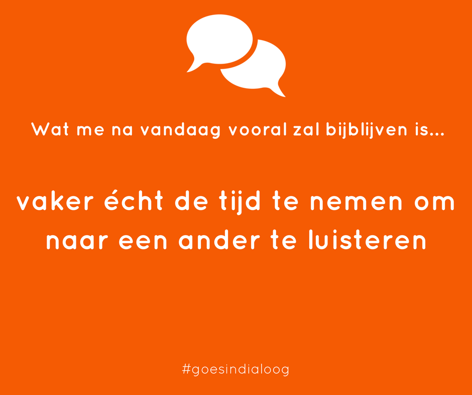 Zomaar een uitspraak van een jongere die ook heeft meegedaan aan de #dialoog #jongerendialoog. Hier doen we het dus voor. <a href="/goesindialoog/">Goes In Dialoog</a>