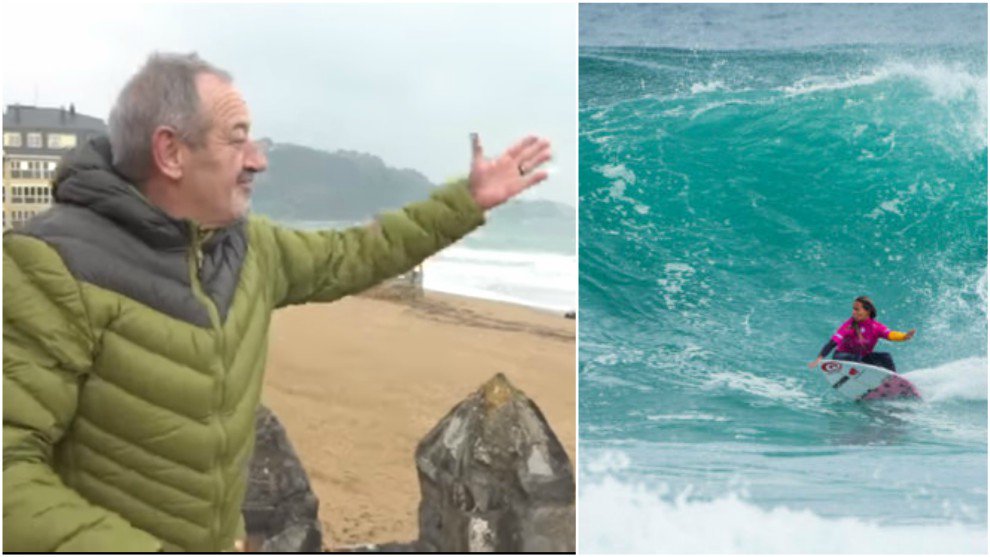 🏄‍♂️🏄‍♂️ Karlos Arguiñano ejerce de anfitrión del 'Pro Zarautz' de surf. 📹📹Dentro vídeo ▶️goo.gl/EgFaoo