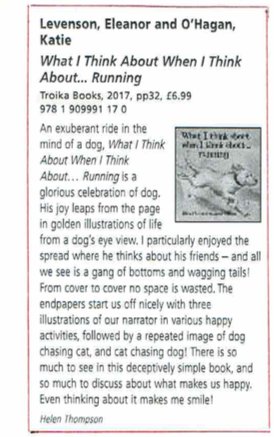 Very happy with this great review of the book I illustrated 'What I Think About When I Think About Running', from the School Library Association journal. Thank you so much <a href="/uksla/">School Library Association</a>! <a href="/TroikaBooks/">Troika Books</a> <a href="/EllieLevenson/">Ellie Levenson</a> amzn.to/2twLA2k #goldenretriever #picturebook #ChildrensBooks
