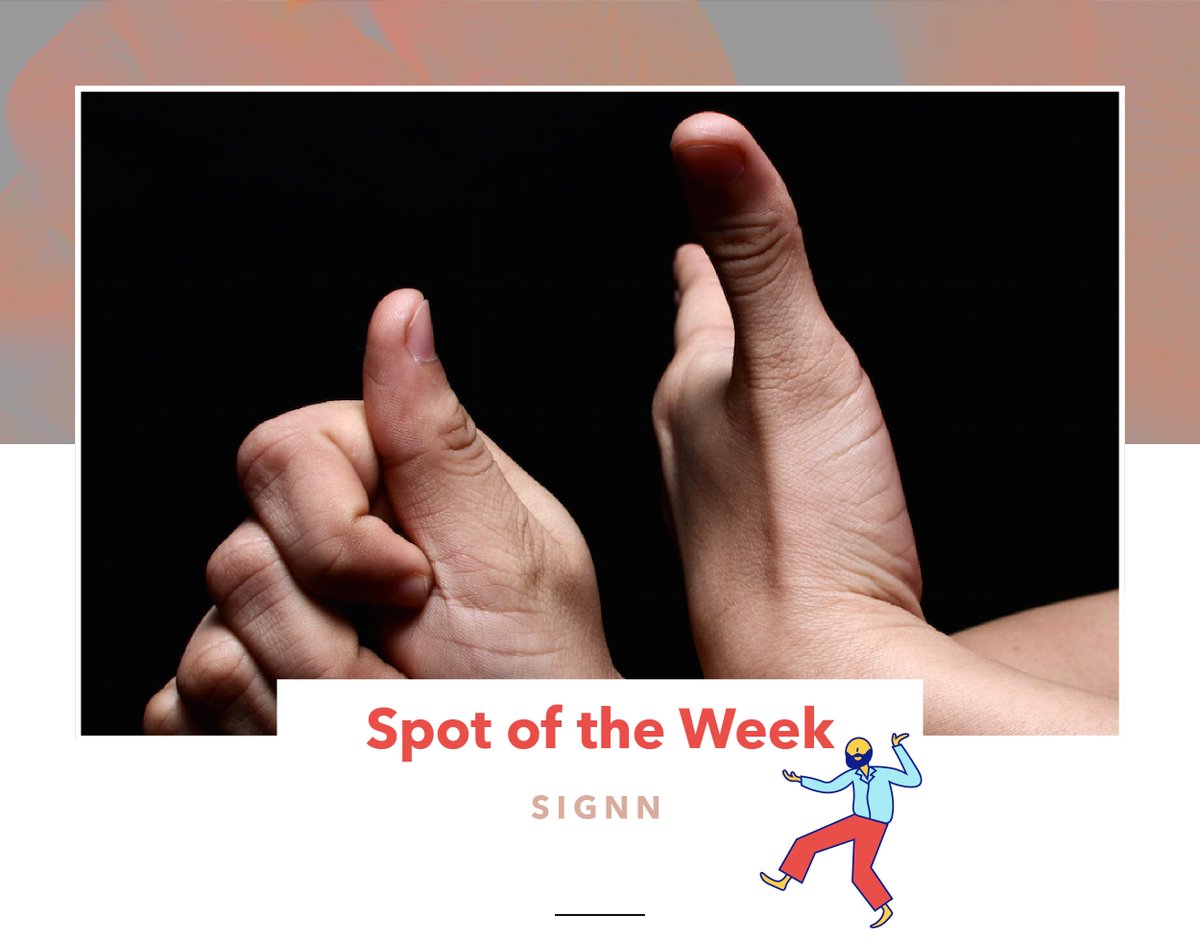trendwatching's tweet image. This week's #SpotOfTheWeek was sent by our tw:in spotter Bolivar Bencosme – the Mexico-based tech startup Sign’n translates speech into Mexican sign language: hubs.ly/H0bfhHk0

Spotted an innovation? Join our global trend community and let us know: hubs.ly/H0bfhHm0