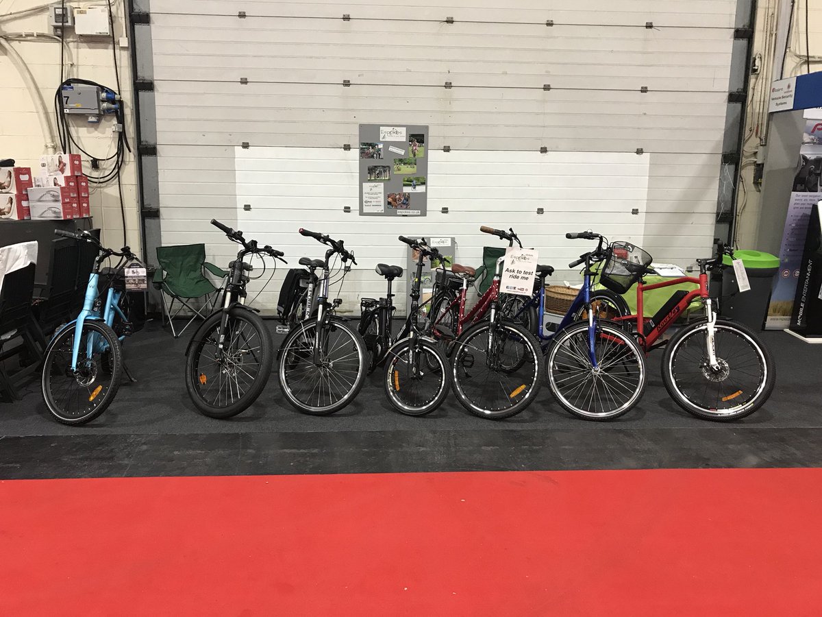espokescycles's tweet image. We are all set up and ready @AppleTreeEX Caravan and Motorhome Show @WestpointExeter Come and see us inside to find out more about the #ebikes and to test ride