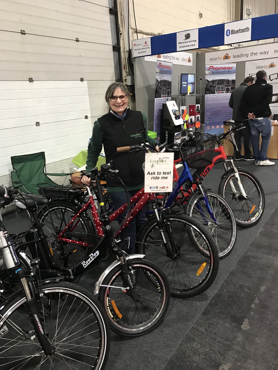 espokescycles's tweet image. We are all set up and ready @AppleTreeEX Caravan and Motorhome Show @WestpointExeter Come and see us inside to find out more about the #ebikes and to test ride