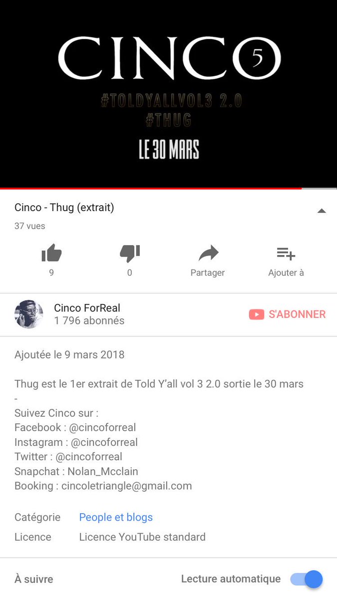 CincoForReal's tweet photo. 🚨 Cinco - Thug (extrait) https://t.co/sXzgKkNmyC via @YouTube #THUG #TY3 https://t.co/BpkFvYthi9