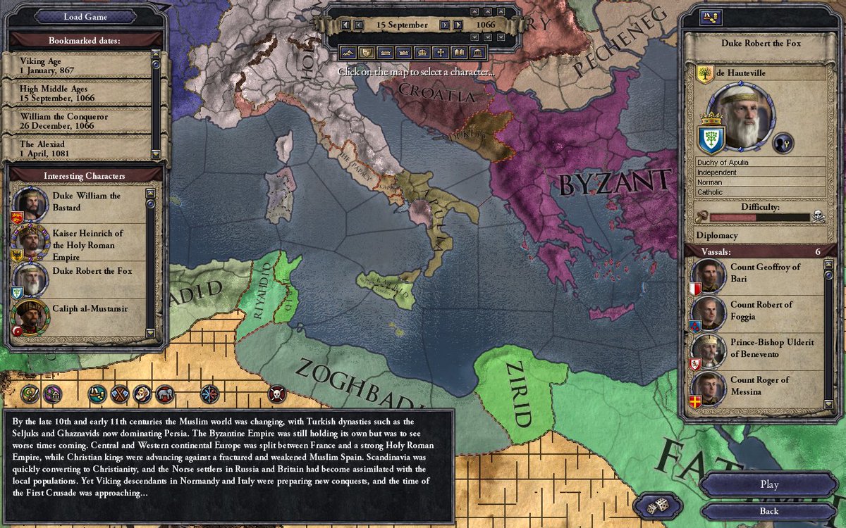 Ck2プレイ記 Hauteville朝シチリア