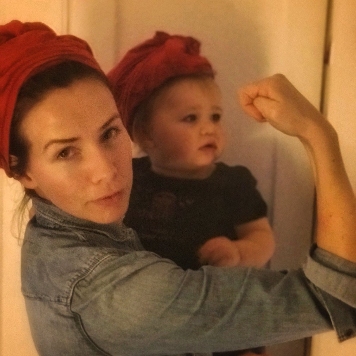 My mini Rosie Riveter #IWD2018 #WomensDay #pressforprogress