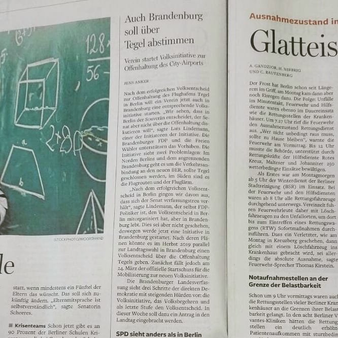tegelretter's tweet photo. Großes Dankeschön für die breite mediale Berichterstattung. Jetzt gilt es die Unterschriftenlisten auszufüllen und an unser Postfach zu senden. #Brandenburg zählt auf unsere #Tegelretter! #ProTXL 🛫 https://t.co/IS4tw70U1s