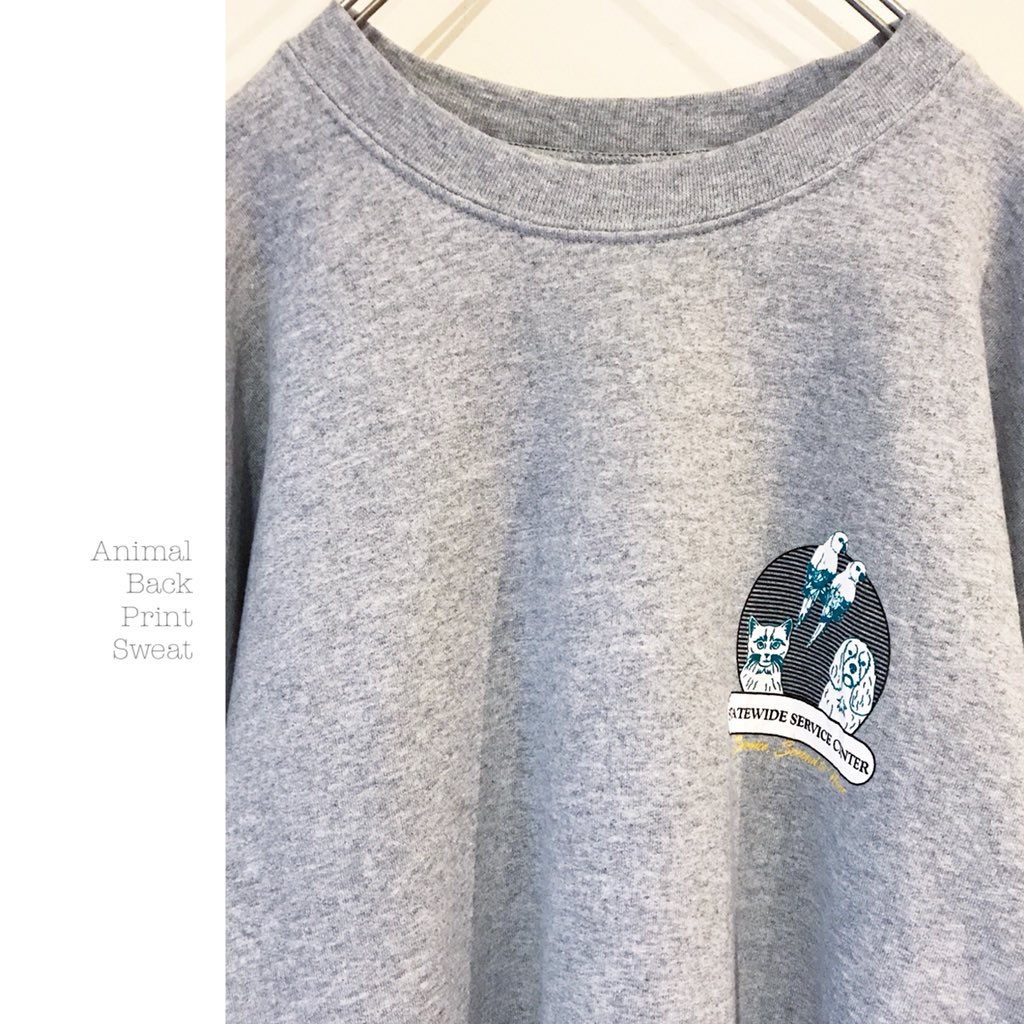 Taffee على تويتر Animal Print Sweat 入荷 なんとも言えない顔の アニマルプリントが可愛い プリントスウェット しっかりバックプリントも Taffee 宮崎 古着 アニマル いぬ ねこ とり スウェット バックプリント サイズl 古着女子 古着mix