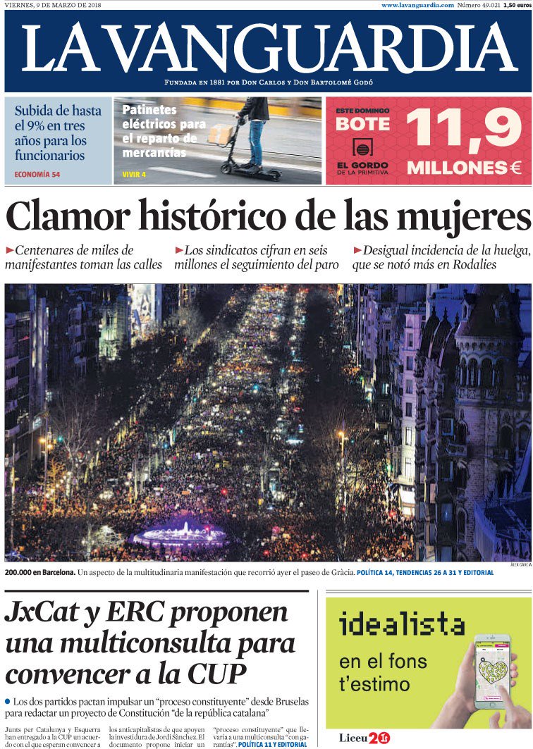 europapress's tweet photo. Estas son las #portadas de los periódicos de este viernes 9 de marzo de 2018 https://t.co/0mS7MNPspo https://t.co/lhSVE9qWzl