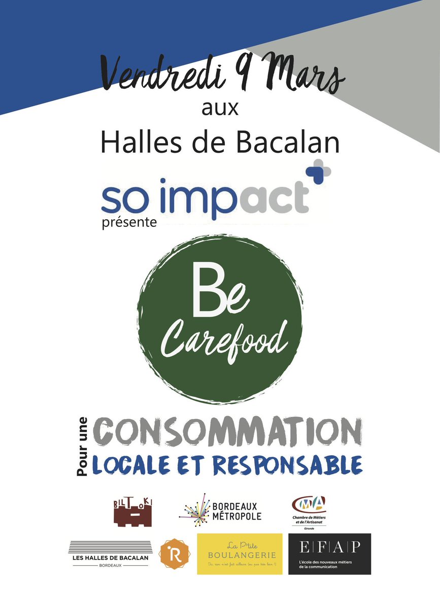 SocialGoodWeek's tweet photo. #SocialGoodWeek C'est parti pour vous faire vivre cette belle journée avec #Becarefood by @soimpact_  :le 1er forum bordelais pour une alimentation responsable 🥘🍓🍏🍇🍅#ESS #Crowdfunding #dechets #economiecirculaire https://t.co/3llnq0mMTP