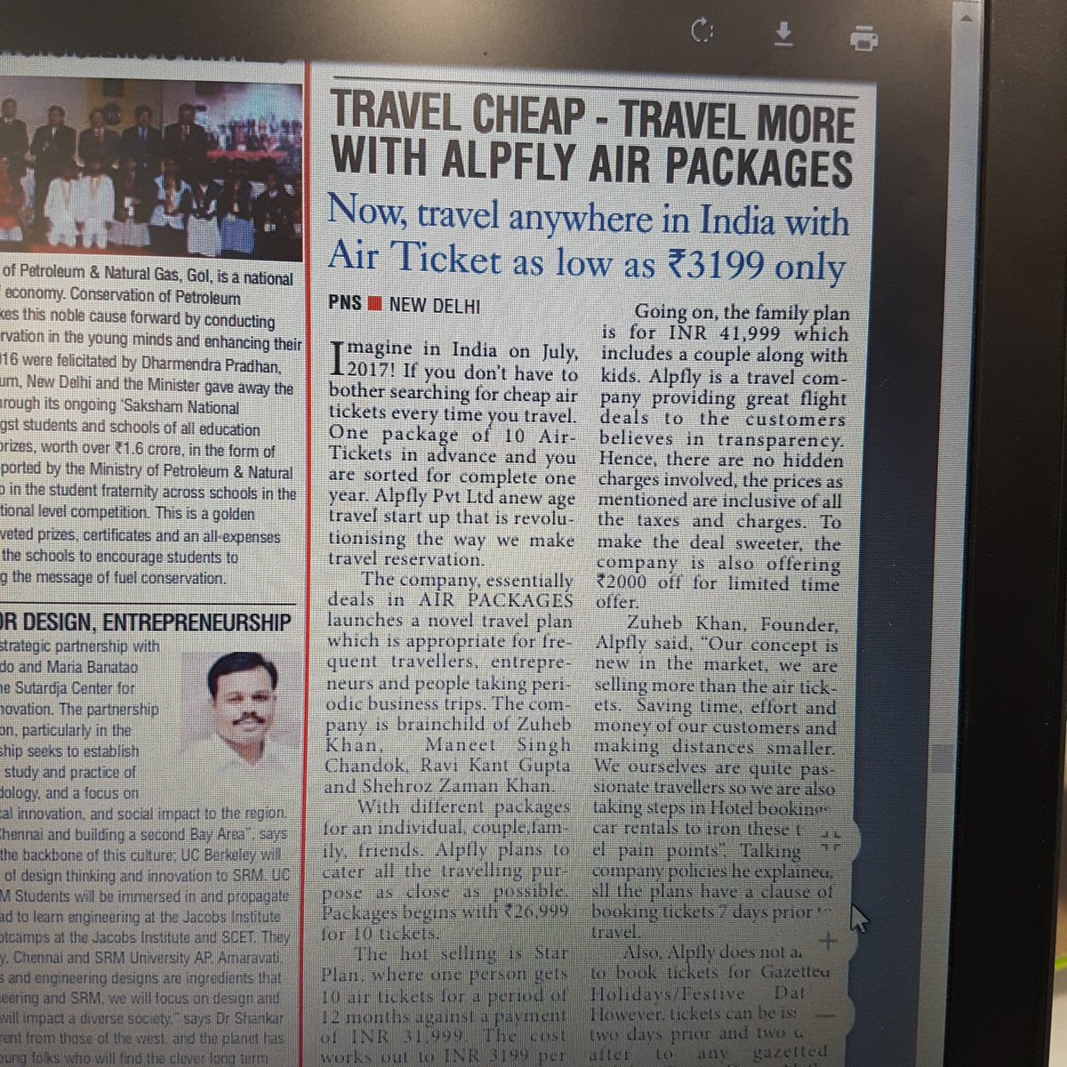 jalanhimanshu1's tweet photo. #AlpflyScam Their owners include ZUHEB Khan, Maneet Singh Chandok, Ravi Kat Gupta, Shehroz Zaman Khan. We have all the contacts, proofs against them. Please help @DelhiPolice. Media supporting them @PioneerPress showing their ads without any moral responsibility. @PMOIndia https://t.co/xLArKd4Jgq
