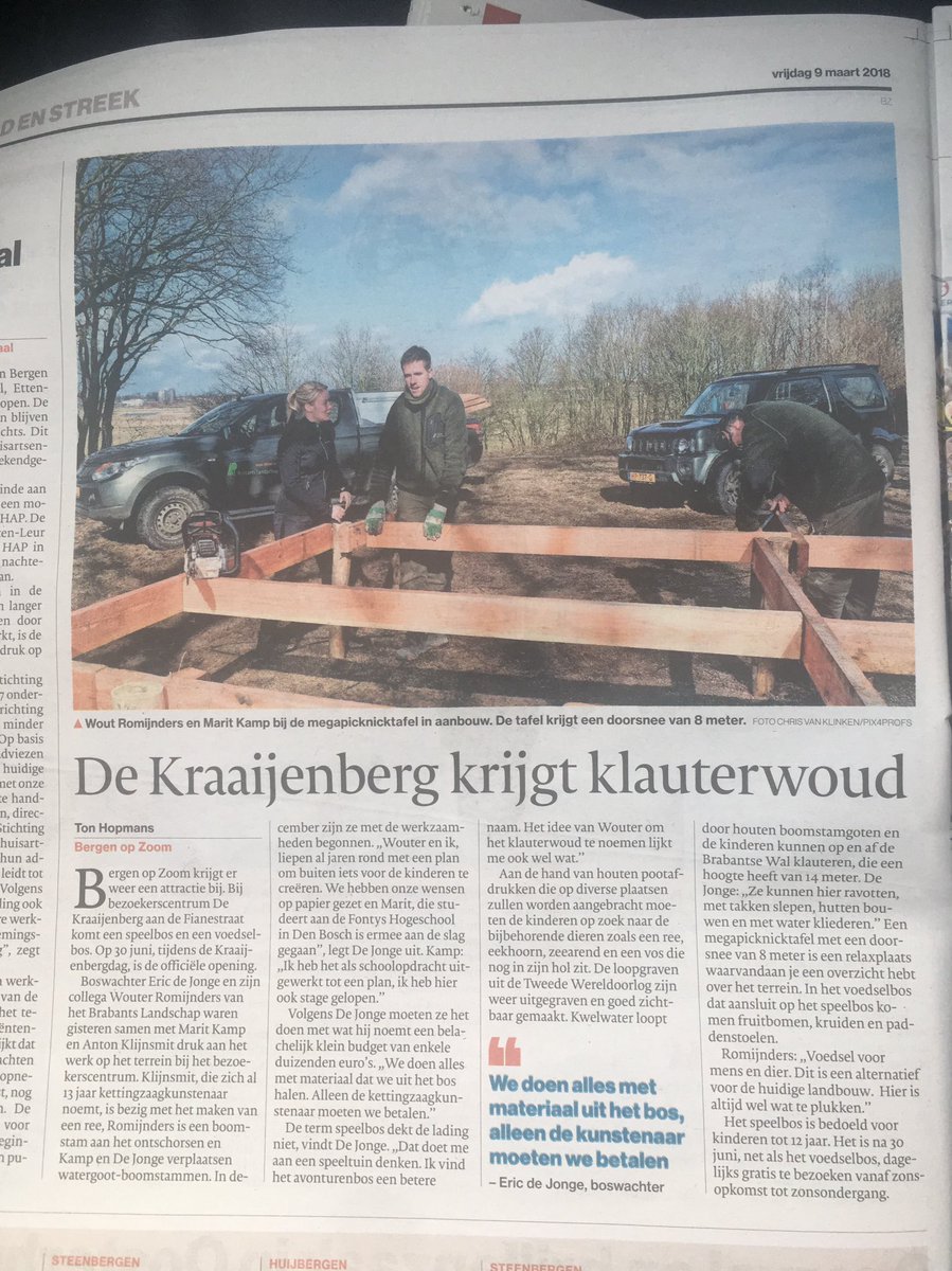 Goedemorgen! De krant brengt goed #nieuws vandaag! #klauterwoud #Kraaijenberg <a href="/BNDeStem/">BN DeStem</a>