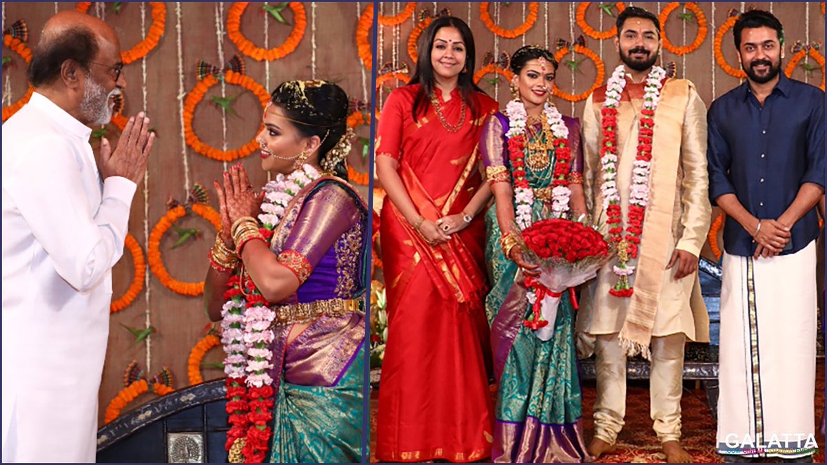 Rajinikanth #KamalHaasan #Suriya #Jyothika #Ilaiyaraaja #Vivek at  #Parthiban Daughter #Keerthana Wedding Reception! @rparthiepan VIDEO ➡️  https://t.co/nra5nv8ZGK #KeerthanawedsAkshay #KeerthanaParthiepan, image size:1200x675