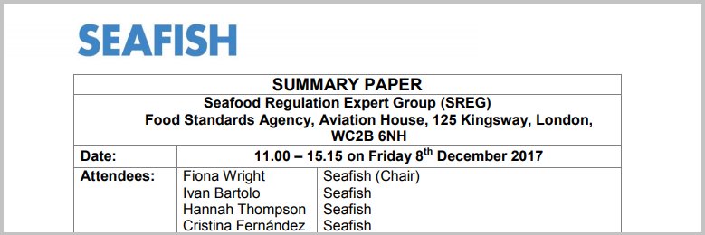 Han_Thompson1's tweet photo. The final approved minutes from December's Seafood Regulation Expert Group have just gone onto the @seafishuk website:
https://t.co/EMlX7NIYGk
Read the discussions on #OfficialControls #Scallops #Brexit #IUU and much more! https://t.co/IsHqmqoJ19