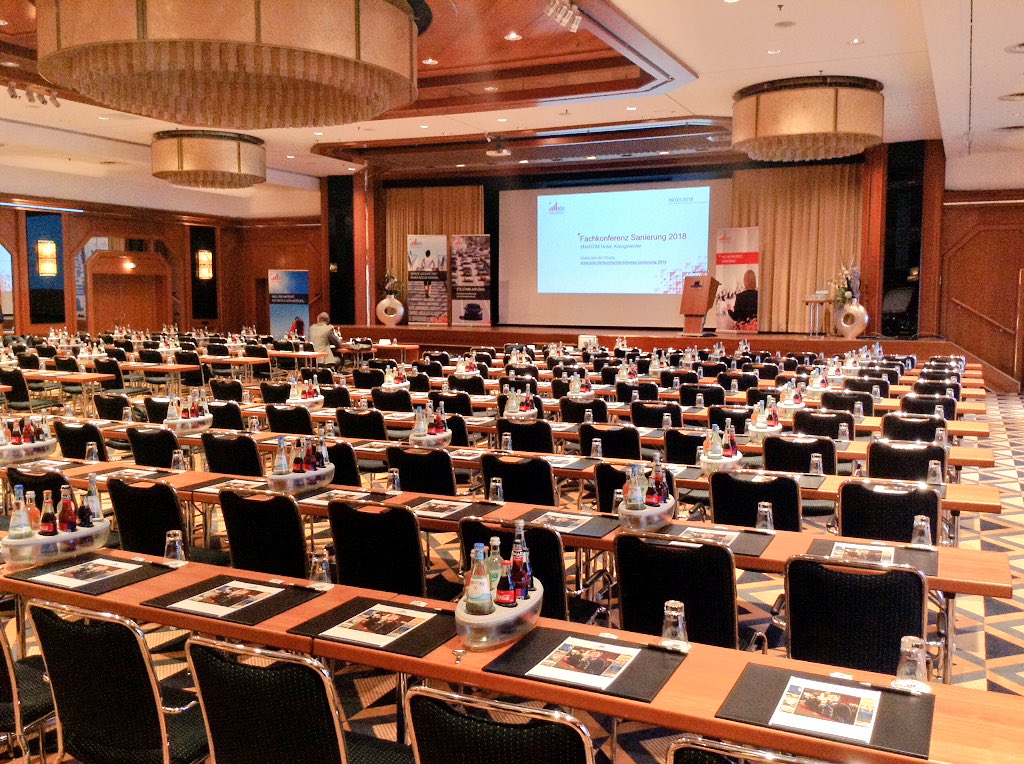 BDU_eV's tweet photo. Vorbereitung zum #FachkonferenzSanierung im Maritim Königswinter des #BDU_eV https://t.co/6FqKlWhUzq