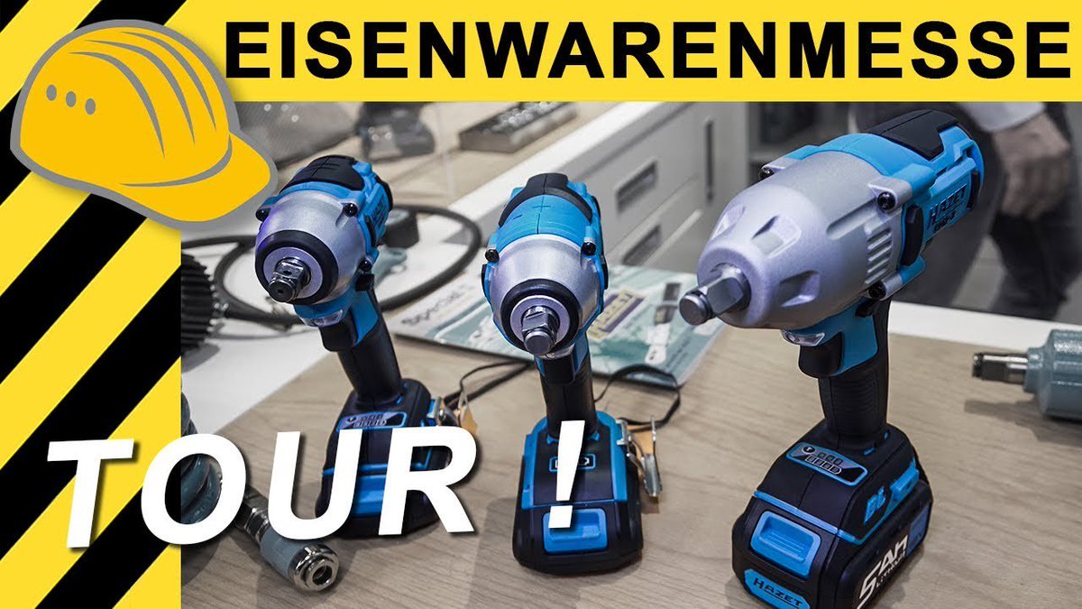 Bauforum24's tweet photo. Unsere Tour auf der @eisenwarenmesse Köln.
➡️ Zum Video: https://t.co/AGQZkVdMXX
Wir waren unter anderem bei #Hazet, #CAT, #Heyco, #Proxxon, #Scheppach, #Holzmann, #Triton, #Stabila, #Wera Tools & #Kraftwerk und schauen uns ein paar neue #Werkzeuge & #Werkstatt Themen an. https://t.co/YG4c5spcUh