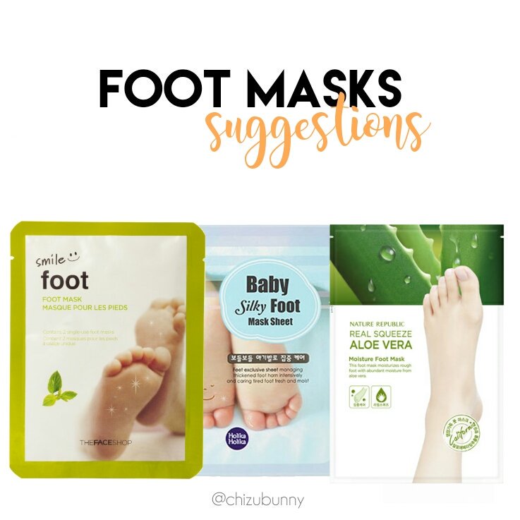 (10) FOOT MASKS- Dalam bentuk socks. Tinggal sarung je.- Elok untuk buang dead skin cells & callus.- Pakai once a month or every 2 months dah cukup.- Kulit kaki akan start peeling on the day after masking, so jangan freak out ! It doesn't hurt !