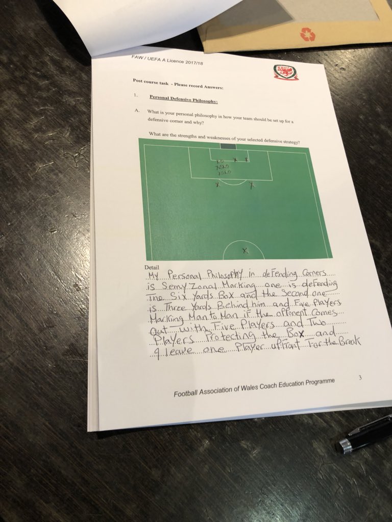 midoahm's tweet photo. Studying this morning @FAWales @FAWTrust #UefaA #setpiecemaster #football #wales #Cardiff โค๏ธโฝ๏ธ https://t.co/gF1kHVf9A8