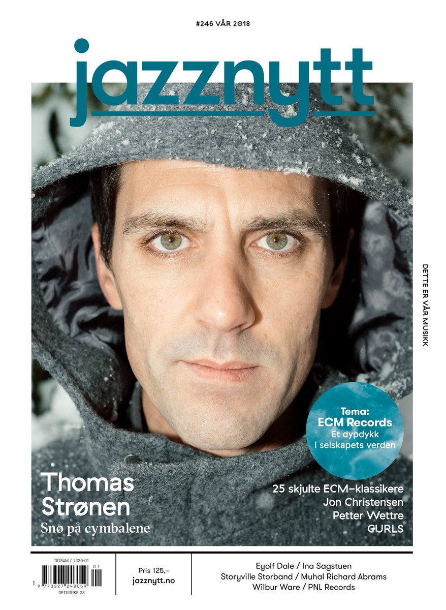 Nytt Jazznytt ute.
Tekstlig foreviget av Ando Woltmann og (for)billedlig dokumentert av Anne Valeur. 
Leses online eller kjøpes analogt i kiosk. 
Du kan ellers lese godt skrevne artikler om ECM, gudbenådede Jon Christensen, trioen GURLS +++ God helg!  
<a href="/Norskjazzforum/">Norsk jazzforum</a> <a href="/Jazznytt/">Jazznytt</a>