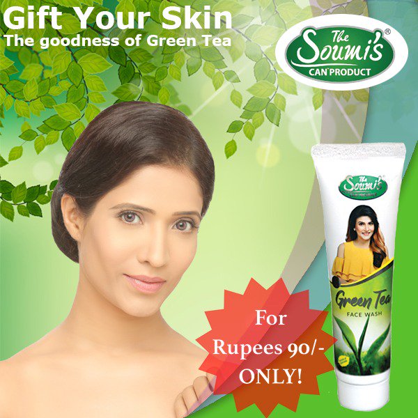soumis green tea face wash