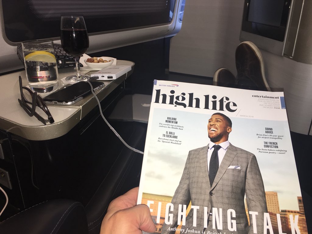 ✈️✈️>>USA 🇺🇸but no escaping @anthonyfjoshua He gets everywhere must be something to do with his promotion &amp; management team 👀👀 ! Great read very humble champion see you all in my home city Cardiff 🏴󠁧󠁢󠁷󠁬󠁳󠁿31 March <a href="/EddieHearn/">Eddie Hearn</a> <a href="/MatchroomBoxing/">Matchroom Boxing</a> <a href="/Fred_Cunningham/">Freddie Cunningham</a> 💥🥊👑