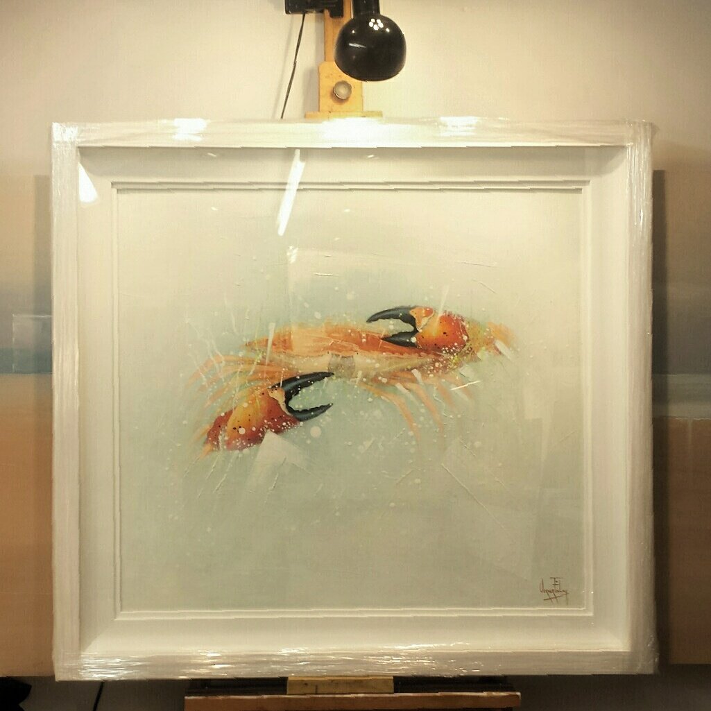 vernerfinlay's tweet photo. 'FIGHTING CRAB' Just back from the framers. https://t.co/K3f2Msv8vl