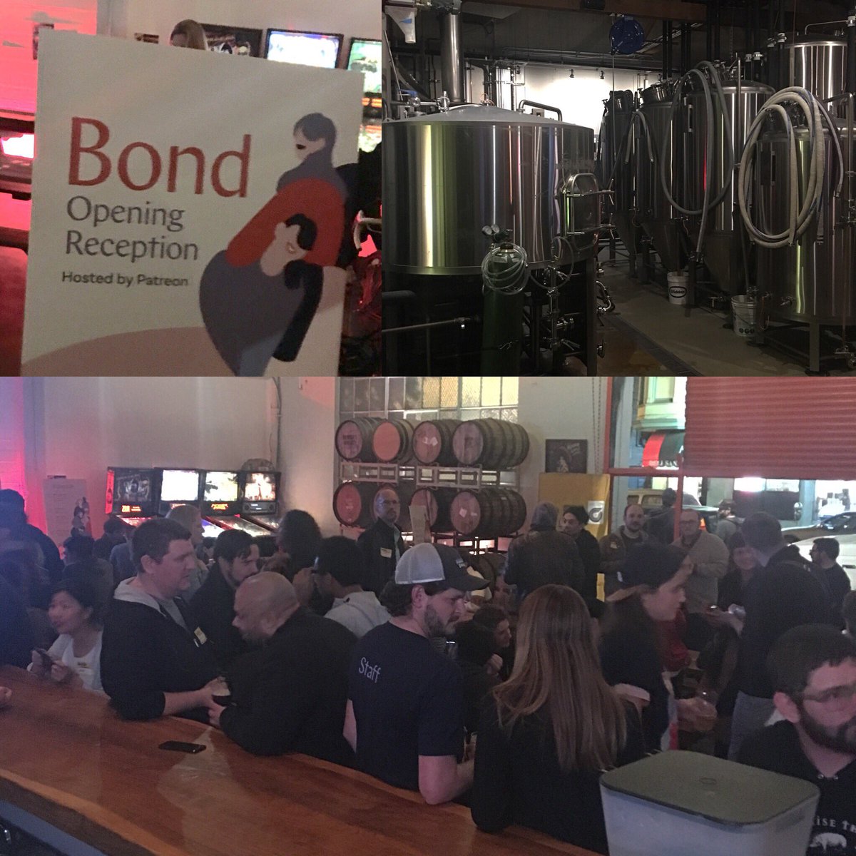 We met so many amazing people tonight at the <a href="/backerkitbond/">Bond</a> opening reception hosted by <a href="/Patreon/">Patreon</a> at @StandardDevBrew! Good times at #backerkitbond!