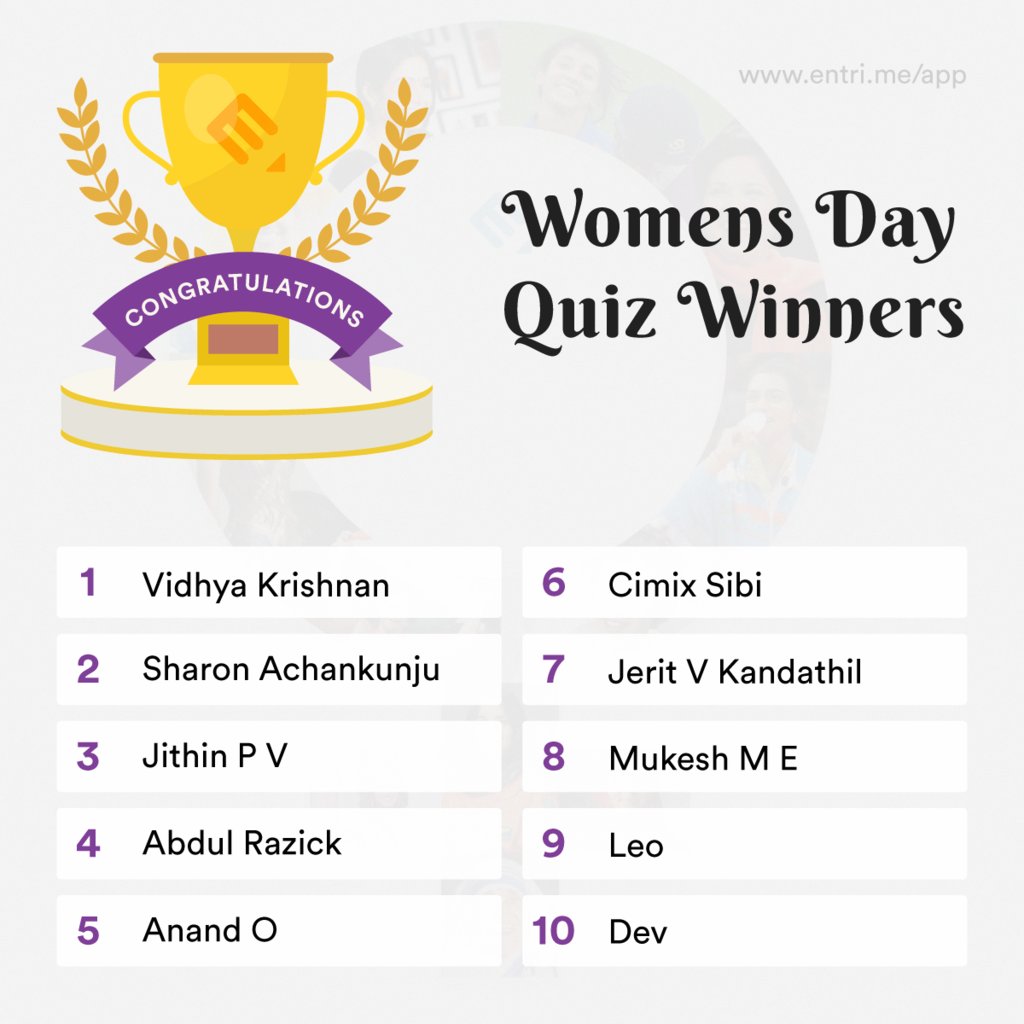 entri_app's tweet image. Congratulations to all the winners!! 👏👏
#WomensDay #Entri
entri.me/posts/2346-con…