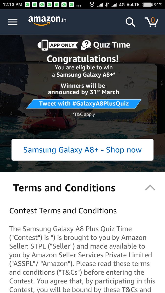 Chander75730026's tweet image. #GalaxyA8PlusQuiz