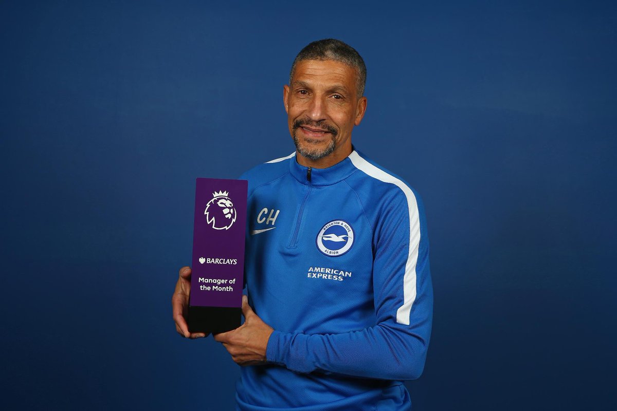 theSPTT's tweet photo. 🔥 A first for Black managers 🔥
We are super proud of our supporter Chris Hughton ✊
@premierleague manager of the month. 🙌 https://t.co/3qzTS6k0Ca