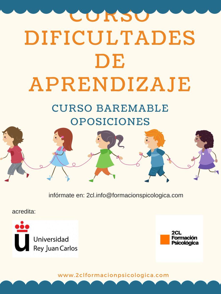 2clFormacion's tweet photo. CURSO BAREMABLE DE DIFICULTADES DE APRENDIZAJE https://t.co/NGtWpFkkh3 https://t.co/DMOO7jTf38