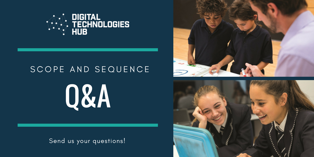 DigiTechHub's tweet photo. Webinar Announcement > Our next one will be a Q&amp;A style where we answer your questions on our new Scope and Sequence. So, what do you want to know? Reply here or send us an email - thanks in advance! #edtech #auedchat #edchat #digitech #scopeandsequence #Q&amp;A https://t.co/iIF3TNarwO