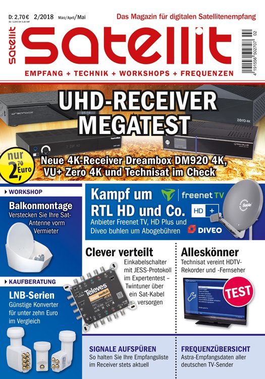 digitvde's tweet photo. Nachdem wir sie wegen Krankheit verschieben mussten, ist die neue SATELLIT nun endlich da! :) Alles über die neuen Plattformen von #Diveo und #FreenetTV über #Astra. Und ein UHD-Megatest wartet auch!
Alle Infos: https://t.co/x0Da6BDfzO https://t.co/sA8YEyHVF0