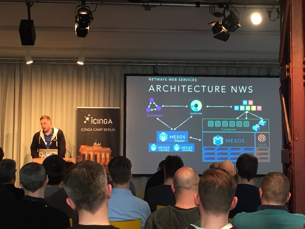 icinga's tweet photo. #icingacamp Berlin was just awesome, you rock 🤘
Many thanks to our sponsors @netways @ThomasKrennAG @AzitSystems @linuxmagazin @admagz and our speakers @mickem @NicolaiBuchwitz @blook2nd @gethash @bobapple @dnsmichi Eric &amp; Tom!

See you at #osmc &amp; next year 😘 https://t.co/QndsmB66co