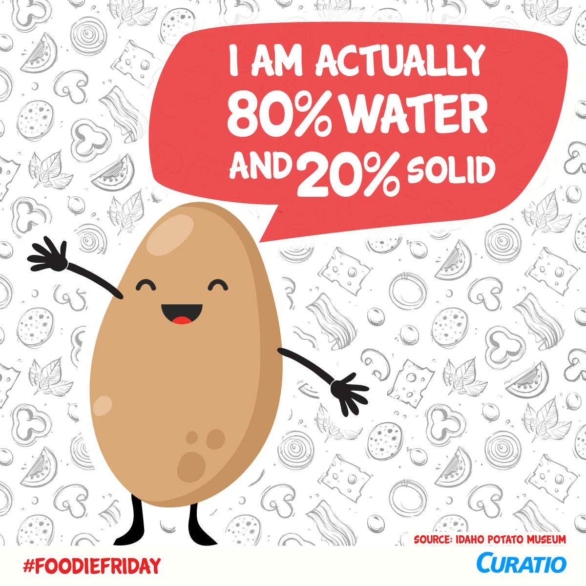 CuratioOfficial's tweet photo. I'm a #Potato and this is my story.
#FoodieFriday #Foodfacts #funfacts https://t.co/8S7AYJsk8r