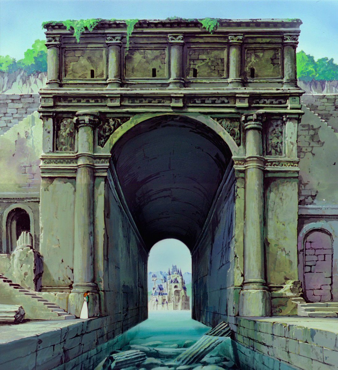 sylvainsarrailh's tweet image. Backgrounds from Lupin the Third: The Castle of Cagliostro (1979, TMS Entertainment) :