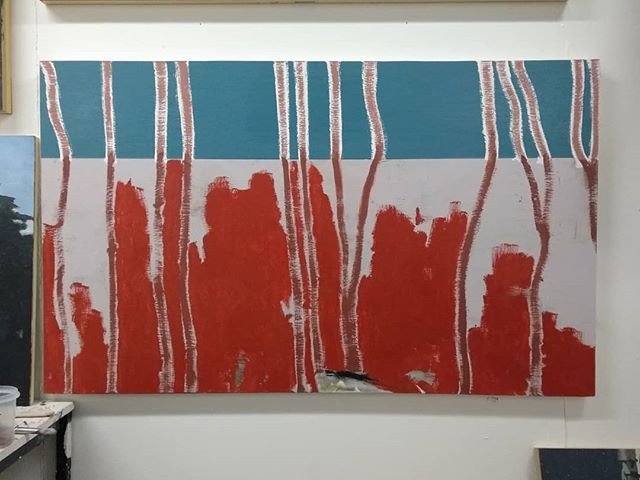 BabbyMunky's tweet photo. #painting #art #landscape
#oil on board #wip https://t.co/X3tnSYi5n2