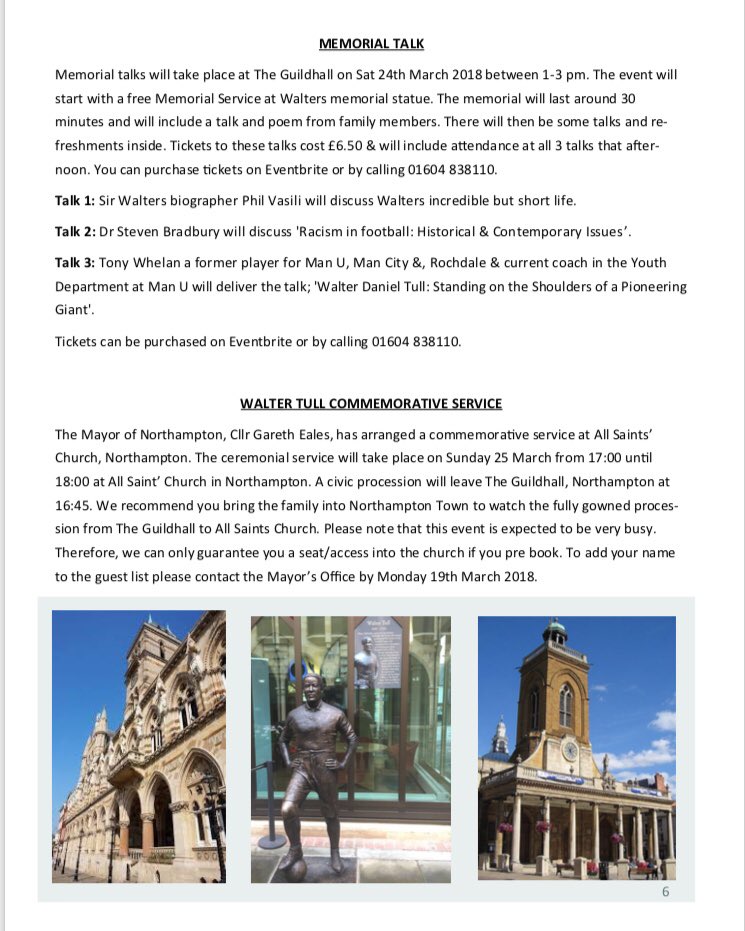 TweetNBHA's tweet photo. Don’t forget the upcoming Walter Tull events taking place in the community. #football #legend #blackhistory #militarymen #WalterTull #memorial #communityspirit #community #events #Northampton #Northamptonshire https://t.co/sk0IGt4Oxa