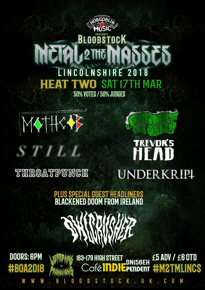 <a href="/owlcrusher/">owlcrusher</a> are coming.....

<a href="/BLOODSTOCKFEST/">bloodstockfest</a> m2tm heat 2 is Next Saturday!